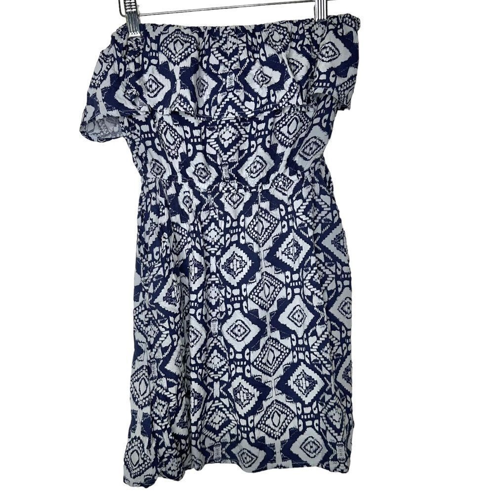 Charlotte Russe Blue and White Mini Dress
